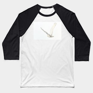 Afternoon Flight - Snowy Owl Baseball T-Shirt